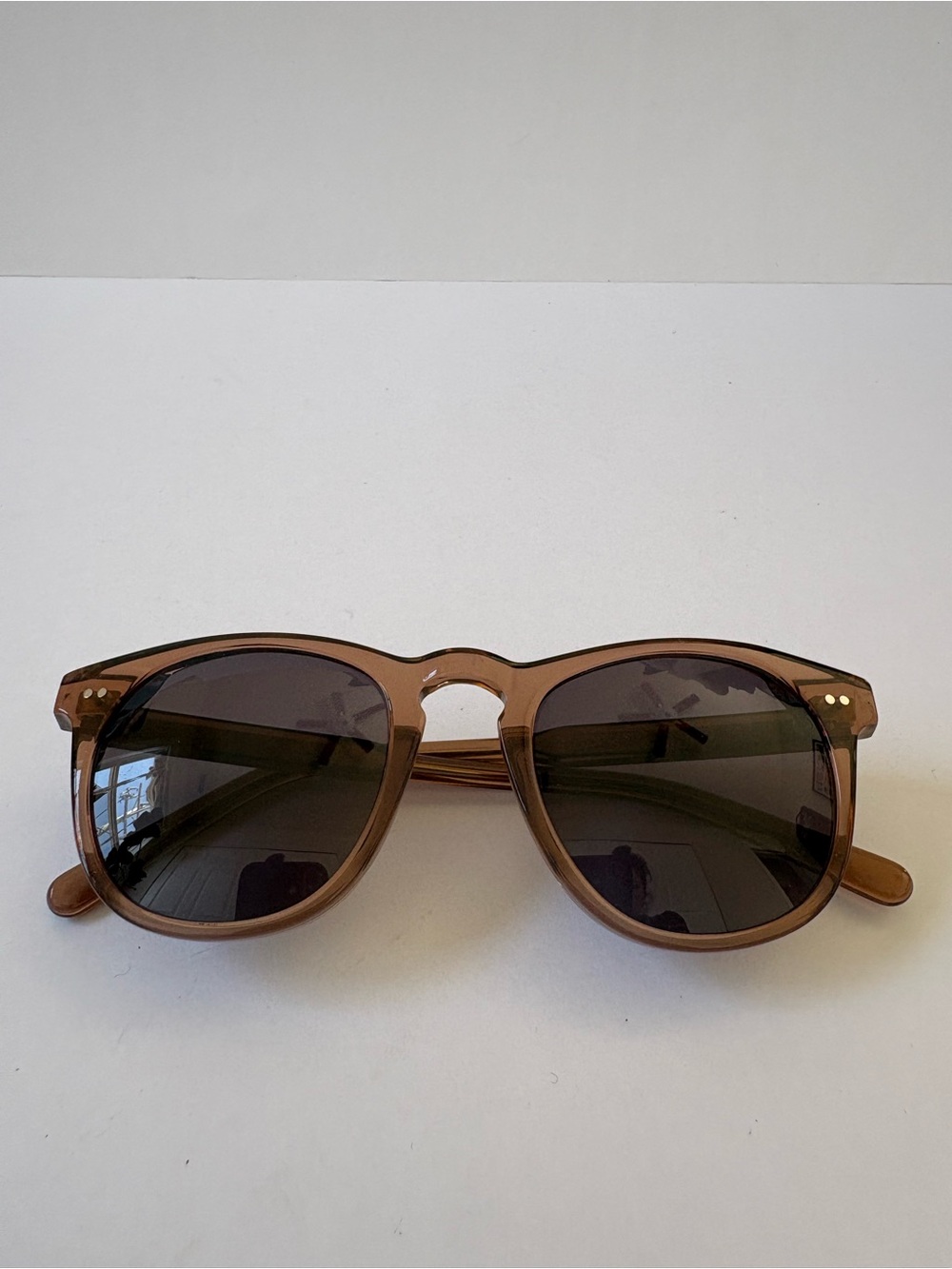 Chimi Eyewear Coco 001 Sunglasses Translucent Brown Frame 100% UV Protection